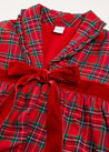 Tartan Bow Front Dress-Gown in Red (2-10yrs) NIGHTWEAR  from Pepa London