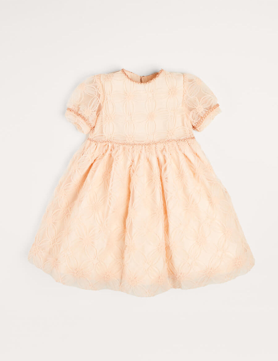 Floral Detail Party Dress In Pink (2-10yrs) DRESSES  from Pepa London