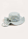 Matilda Floral Print Beach Hat in Blue (S-M) Accessories  from Pepa London