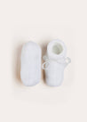 Lace Detail Knitted Booties in White Shoes  from Pepa London