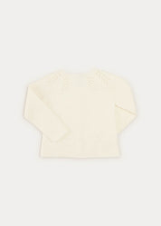 Openwork Cardigan In Cream (6mths-10yrs) KNITWEAR  from Pepa London