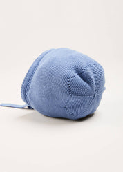 Openwork Knitted Bonnet in Blue (S-L) Knitted Accessories  from Pepa London