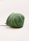 Openwork Knitted Bonnet in Green (S-L) Knitted Accessories  from Pepa London