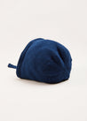 Openwork Knitted Bonnet in Navy (S-L) Knitted Accessories  from Pepa London