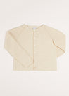 Plain Cardigan in Cream (6mths-10yrs) Knitwear  from Pepa London