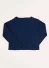 Plain Cardigan in Navy (6mths-10yrs) Knitwear  from Pepa London