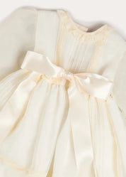 Traditional Cream Christening Gown with Bonnet (6mths-2yrs)