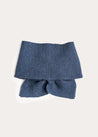 Knitted Merino Wool Winter Scarf in Blue (S-M) Knitted Accessories from Pepa London