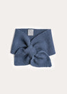 Knitted Merino Wool Winter Scarf in Blue (S-M) Knitted Accessories from Pepa London