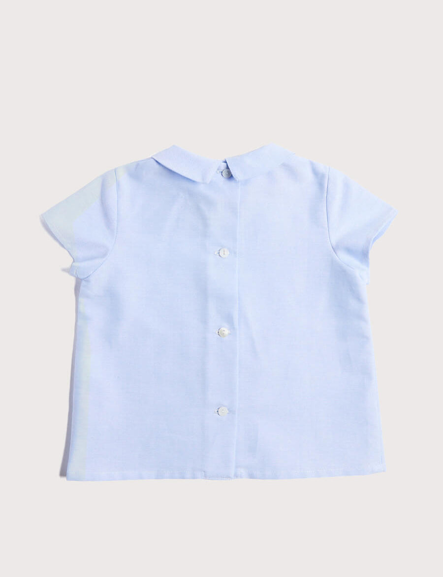 Classic Oxford Front Pocket Shirt in Light Blue (12mths-3yrs) Shirts  from Pepa London