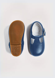 T-Bar Baby Shoes in Blue (20-26EU) Shoes from Pepa London