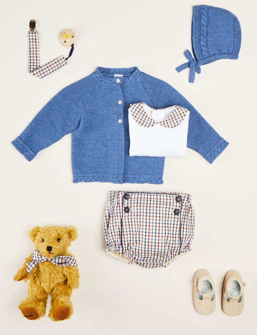 Checked Baby Gift Set in Beige Look  from Pepa London