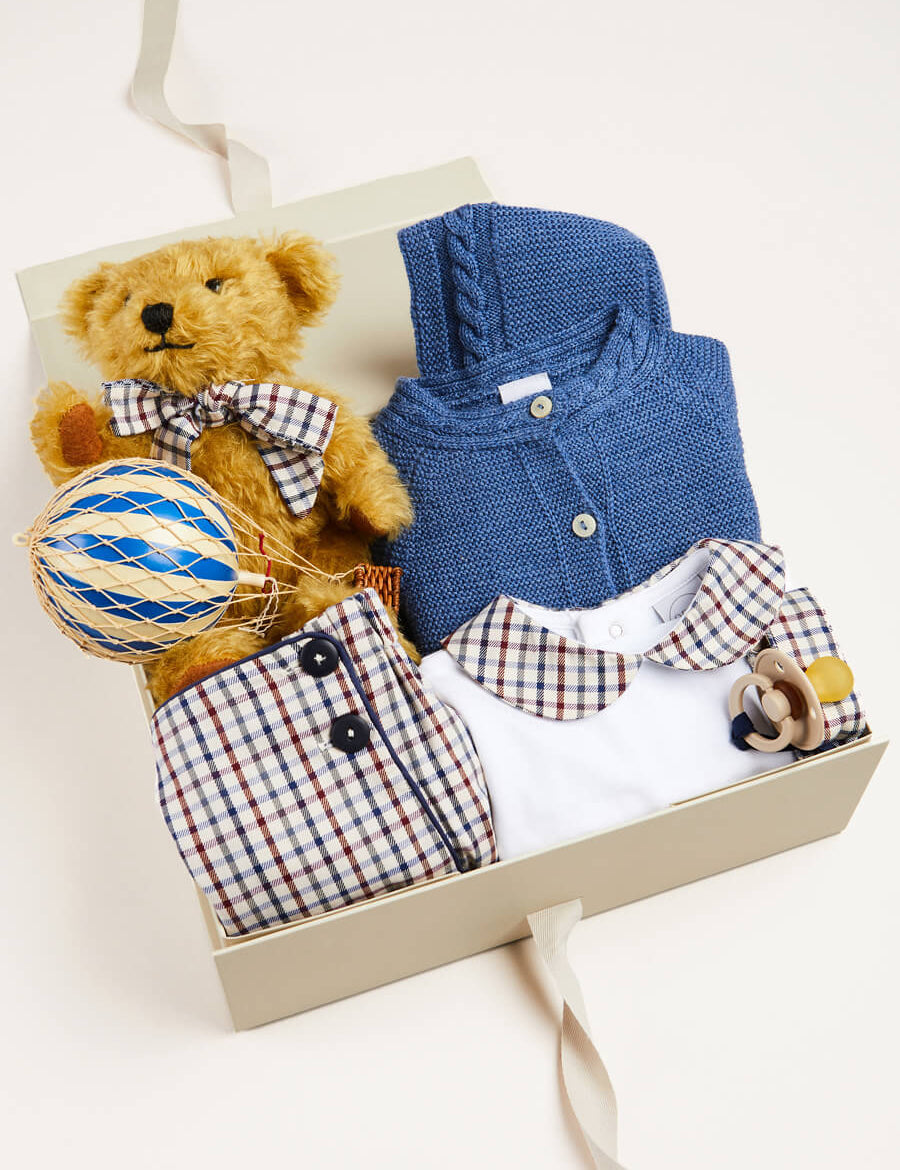 Checked Baby Gift Set in Beige Look  from Pepa London