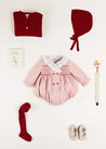 The Pink Hand Smocked Romper Baby Girl Look Look  from Pepa London