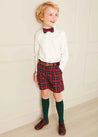 Belgravia Tartan Bow Tie in Red Hair Accessories  from Pepa London