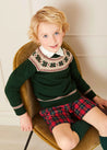 Classic Fair Isle Merino Wool Jumper in Green (12mths-10yrs) Knitwear  from Pepa London