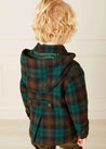 Montrose Check Coat in Green (2-10yrs) Coats  from Pepa London