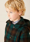 Montrose Check Coat in Green (2-10yrs) Coats  from Pepa London