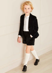 The Black And White Velvet Blazer Two Piece Boy Look Look  from Pepa London