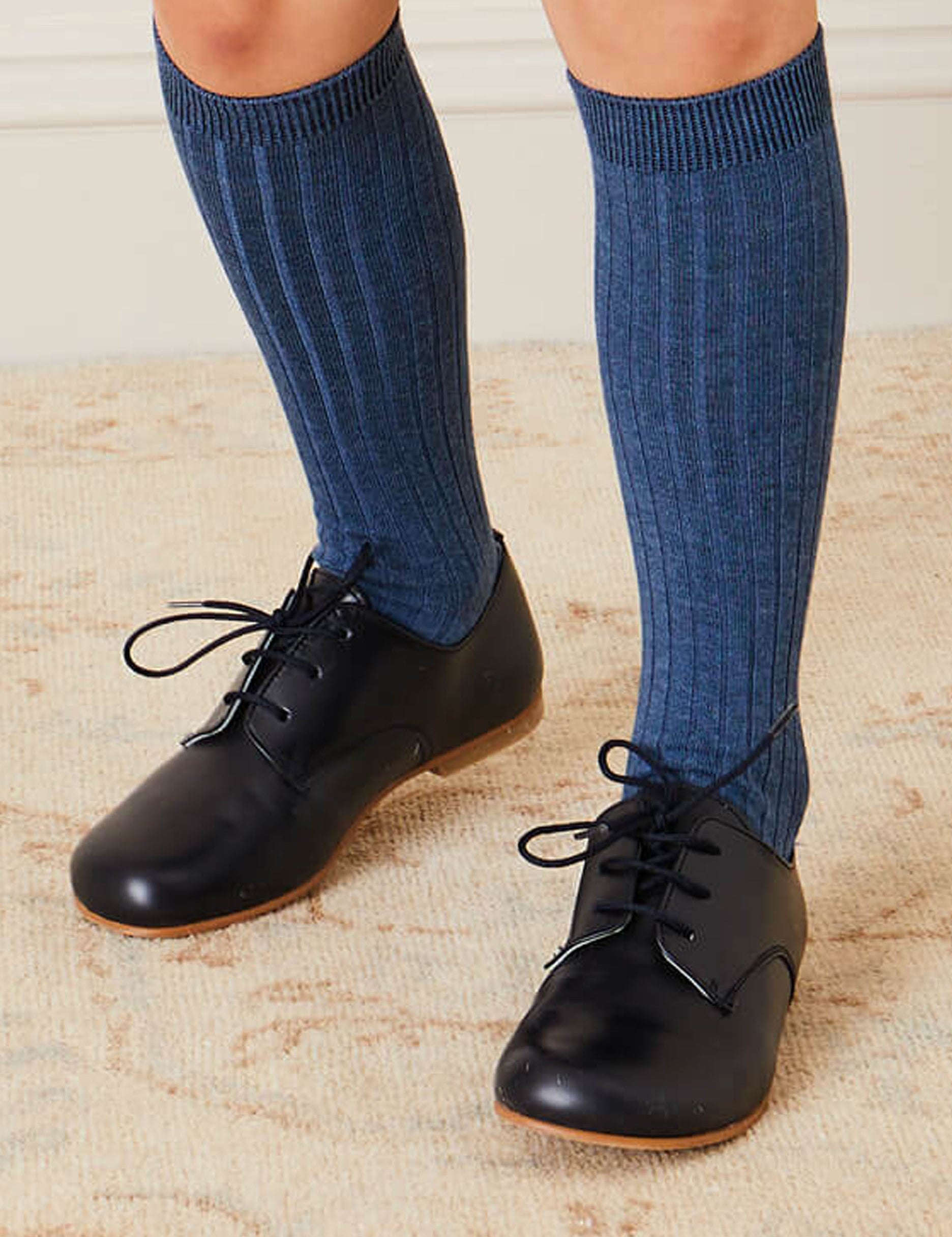 Leather Lace-Up Navy Shoes (20-34EU) SHOES from Pepa London