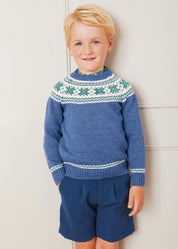 Wool Shorts In Blue (4-10yrs) SHORTS  from Pepa London