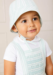 Striped Beach Hat in Green (S-L) Accessories  from Pepa London