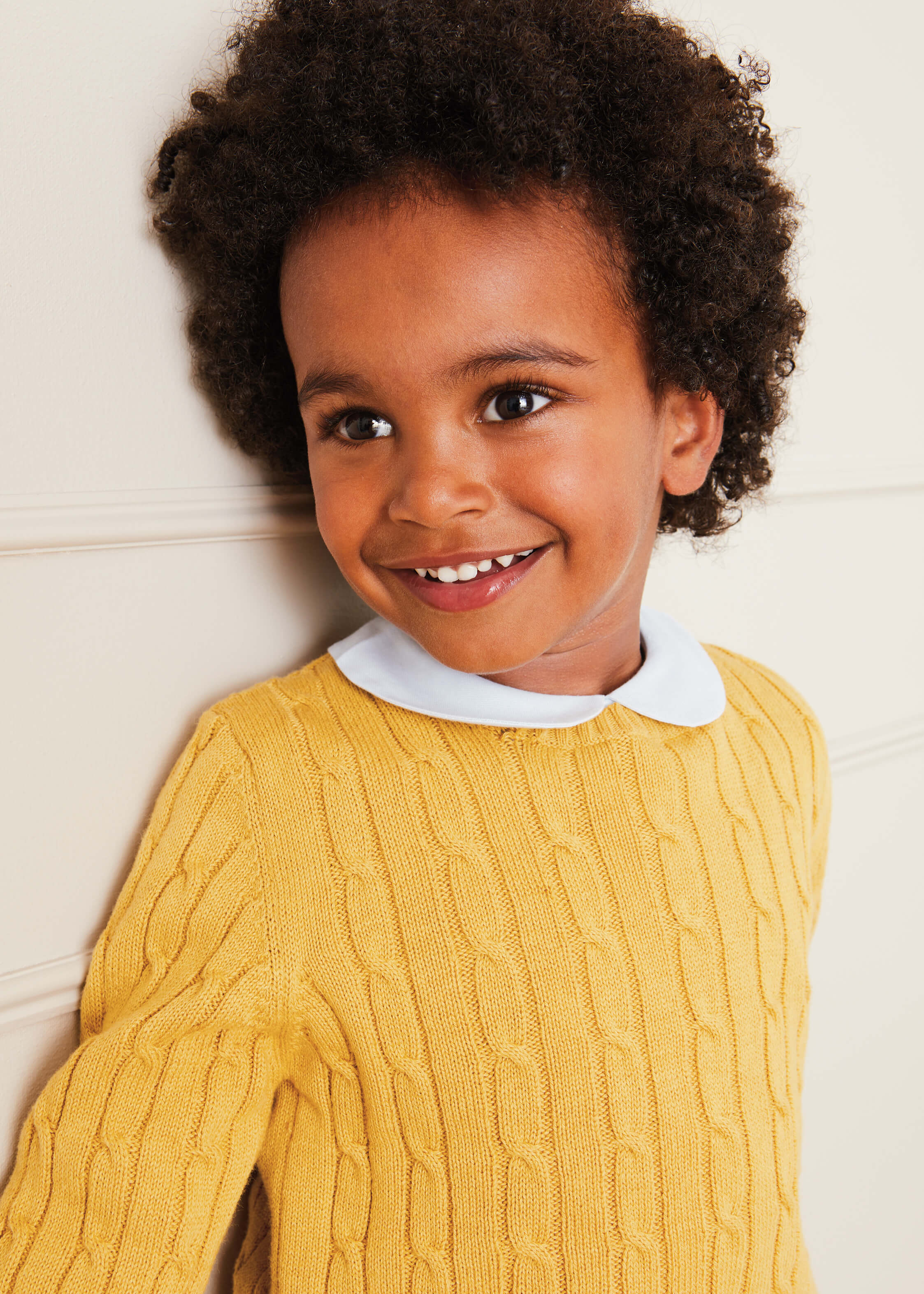 Peter Pan Collar Long Sleeve Top in White (2-5yrs) Tops & Bodysuits from Pepa London