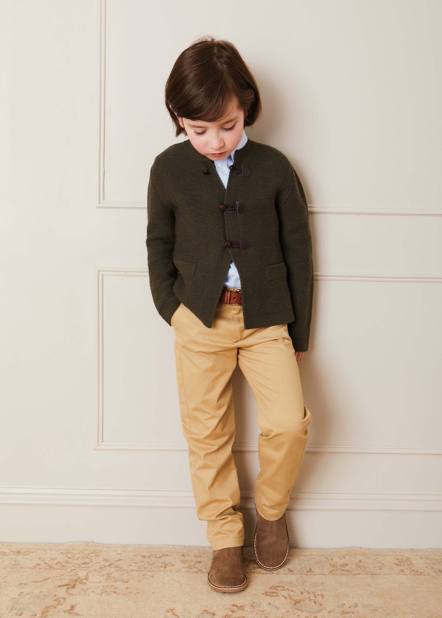 Five pocket Chino Trousers in Beige (4-10yrs) TROUSERS  from Pepa London