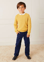 Pocket Detail Chino Trousers in Navy (4-10yrs) Trousers  from Pepa London