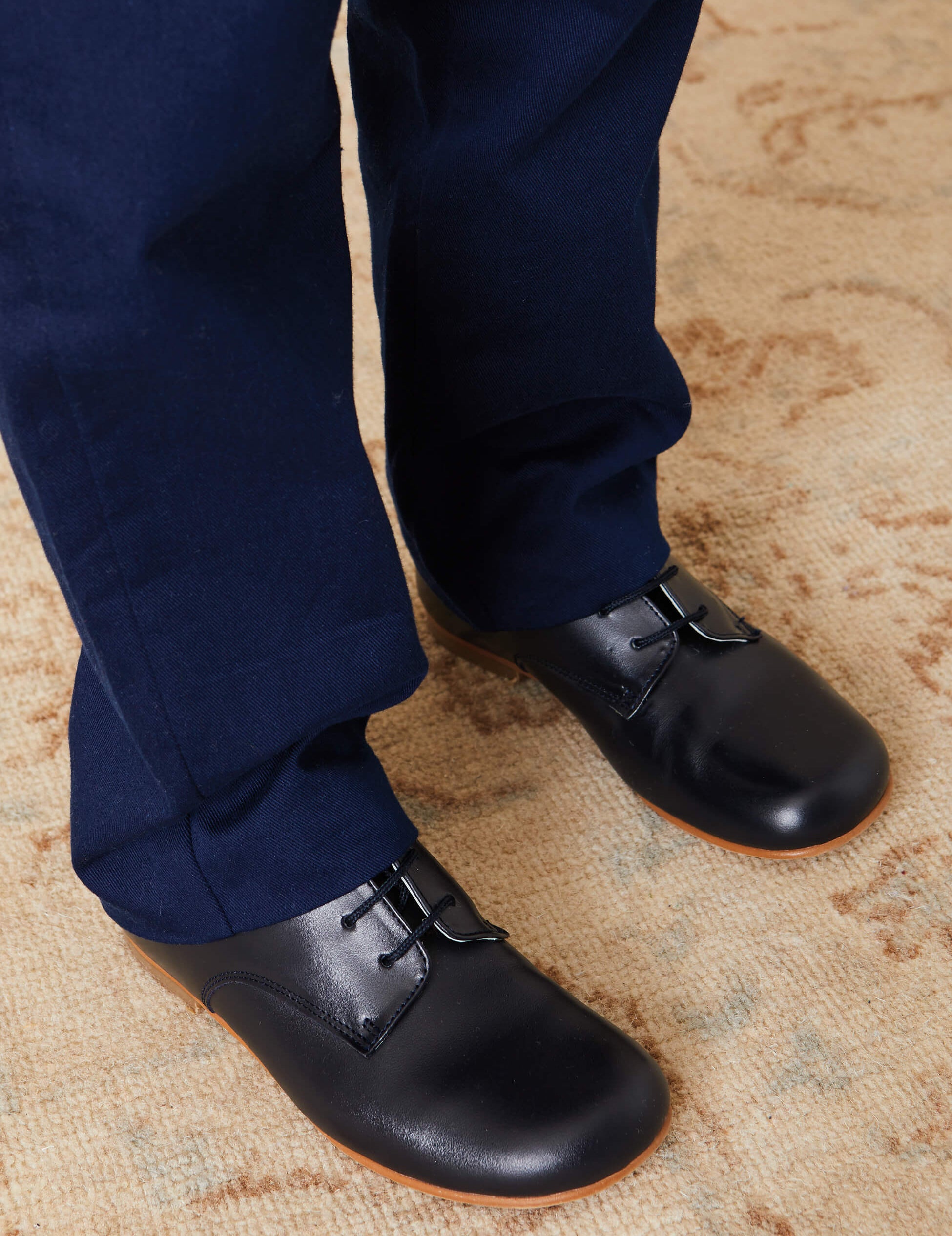 Leather Lace-Up Navy Shoes (20-34EU) Shoes  from Pepa London