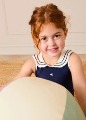 The Navy Mariner Toddler Girl Swim Look Look from Pepa London