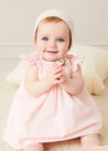 Hand Smocked Sleeveless Dress With Bloomers in Pink (1-12mths) DRESSES from Pepa London