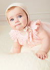 Hand Smocked Sleeveless Dress With Bloomers in Pink (1-12mths) DRESSES from Pepa London