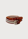 Beige Striped Belt Belts & Braces  from Pepa London
