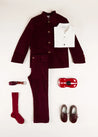 The Burgundy Velvet Jacket Boy Look Look  from Pepa London