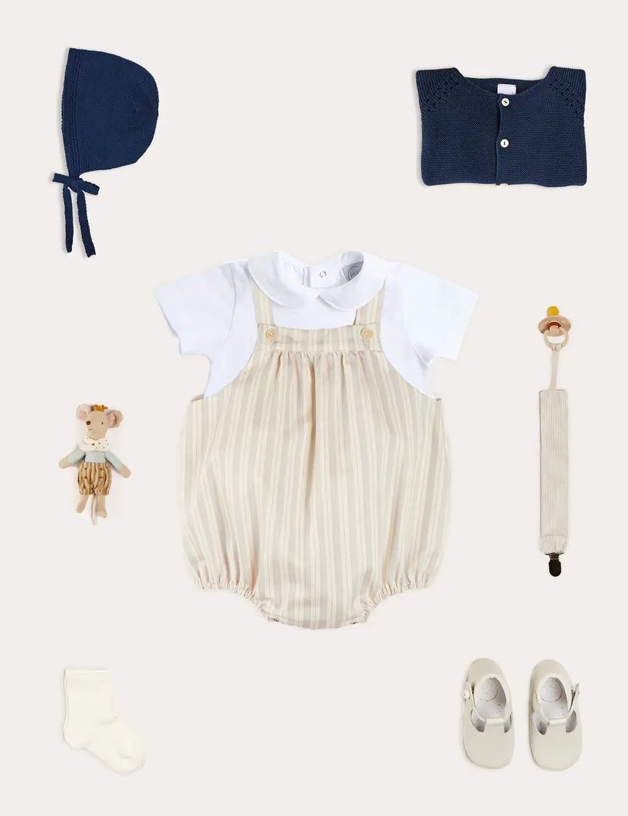 The Brompton Stripe Romper Baby Boy Look Look from Pepa London