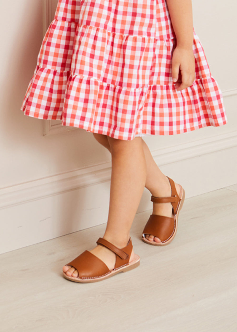 Open Toe Leather Sandals in Brown (17-30EU) Shoes  from Pepa London