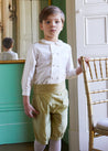 Green Silk Pageboy Knickerbockers (12mths-10yrs) Trousers  from Pepa London