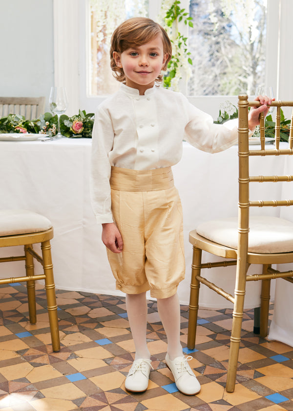 Beige Silk Pageboy Knickerbockers (12mths-10yrs) Trousers  from Pepa London