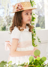 Flower Girl Ivory Dress with Pink Silk Sash (12mths-10yrs) Dresses  from Pepa London