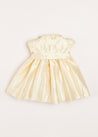 Girls Silk Hand Smocked Celebration Dress in Champagne (12mths-10yrs) Dresses  from Pepa London