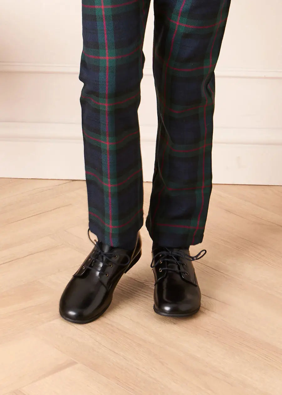 Kinnerton Tartan Pocket Detail Trousers in Navy (4-10yrs) Trousers from Pepa London