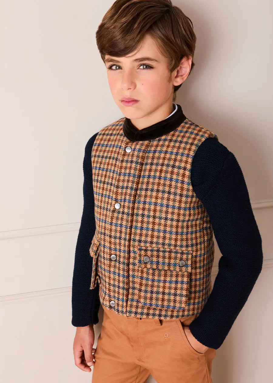 The Vincent Check Vest Gillet Boy Look
