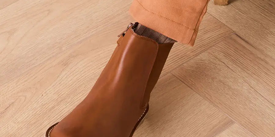 Leather Chelsea Boots In Brown (24-34EU) SHOES from Pepa London