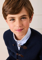 Toggle Fastening Cardigan in Navy (12mths-10yrs)