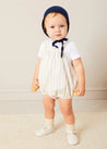 Striped Romper in Beige (3mths-2yrs) ROMPERS from Pepa London