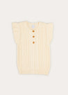 Cable Detail Button Up Knitted Vest In Cream (4-10yrs) KNITWEAR  from Pepa London