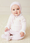 Cable Detail Knitted Set In Baby Pink (1-9mths) KNITTED SETS  from Pepa London