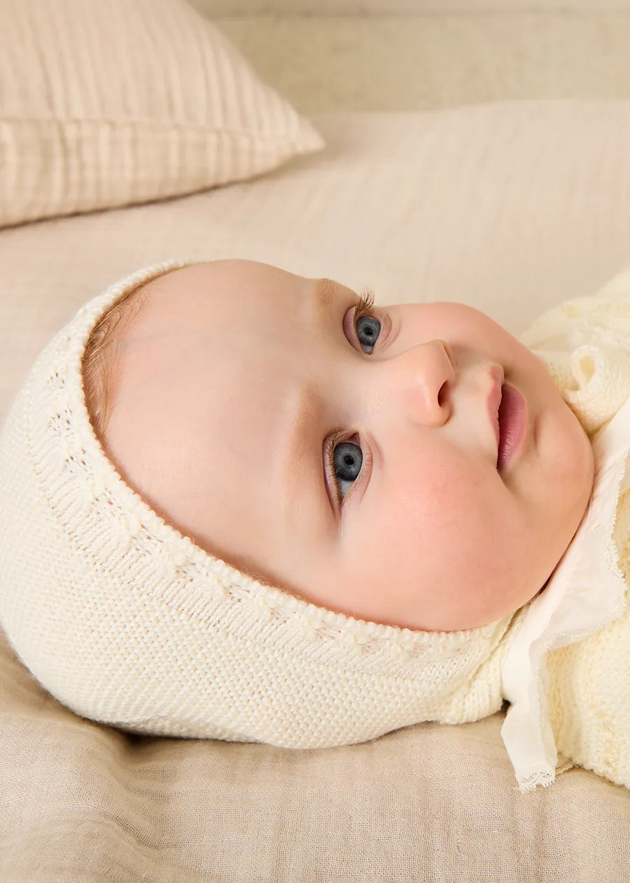 Knitted Celebration Set in Off-White (1-18mths)
