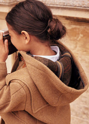 Double Faced Wool Toggle Fastening Coat In Camel (4-10yrs) COATS  from Pepa London